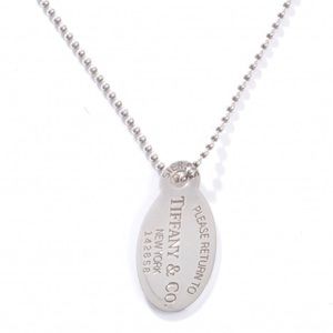 Tiffany & Co. oval Dog Tag on long chain